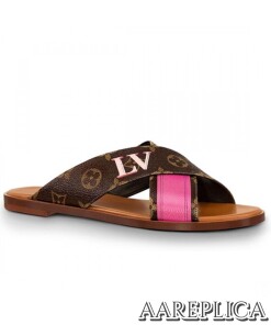Louis Vuitton, Shoes, Louis Vuitton Panorama Azur Slide Mule Sandals