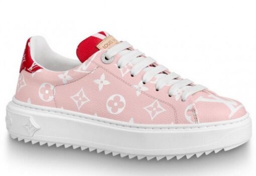 Replica Louis Vuitton Rose/Rouge Time Out Sneaker