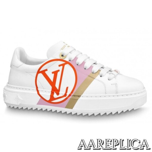 Replica Louis Vuitton White/Red Time Out Sneakers