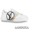 Replica Louis Vuitton White/Blue Time Out Sneakers 10