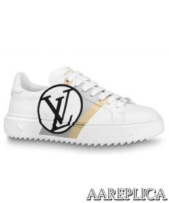 Replica Louis Vuitton White/Black Time Out Sneakers