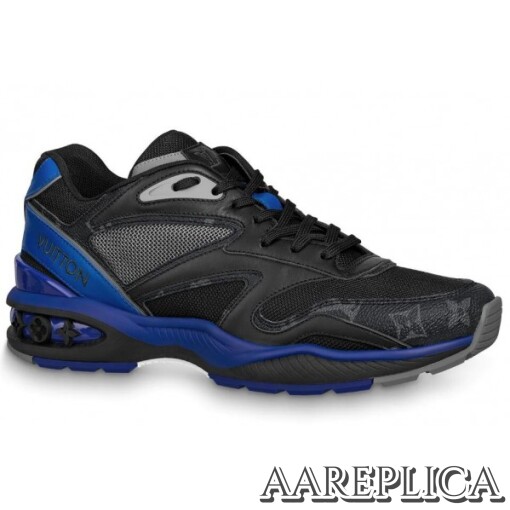 Replica Louis Vuitton Blue/Black LV Trail Sneakers