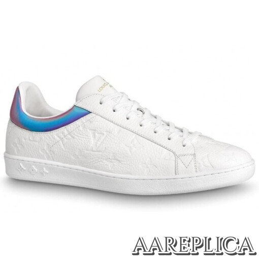 Replica Louis Vuitton Luxembourg Sneakers In White Monogram Leather
