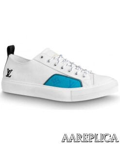 Replica Louis Vuitton Tattoo Sneakers In White Textile