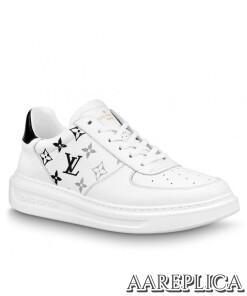 Replica Louis Vuitton White/Black Beverly Hills Sneakers