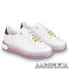 Replica Louis Vuitton Time Out Sneakers with Pink Signature Back 9