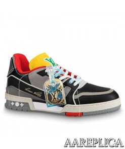 Replica Louis Vuitton LV Trainer Sneakers In Multicolour Leather