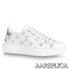 Replica Louis Vuitton Monogram Lambskin Time Out Sneakers Pink 9