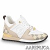 Replica Louis Vuitton White/Silver Time Out Sneakers 9