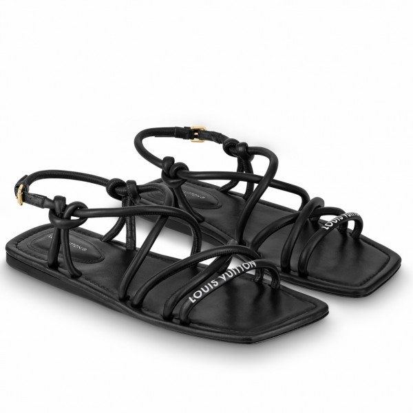 Louis Vuitton Men's Damier Graphite Waterfront Mule Sandals