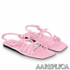 Replica Louis Vuitton Pink Paseo Flat Comfort Sandals 9