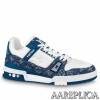 Replica Louis Vuitton LV Trainer Sneakers In Blue Denim with Mesh 10