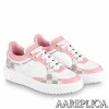 Replica Louis Vuitton Time Out Sneakers In Damier Azur and Leather