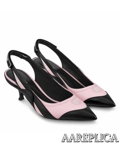Replica Louis Vuitton Archlight Slingback Pumps In Pink Satin