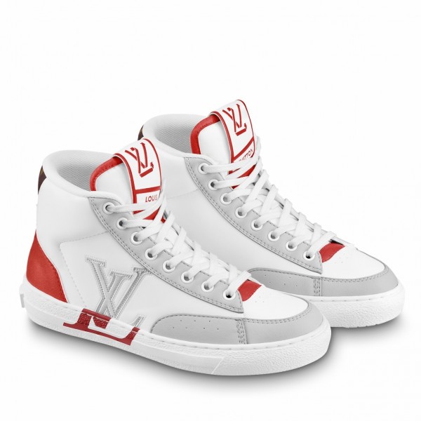 Replica Louis Vuitton Charlie Sneakers In White Leather With Black