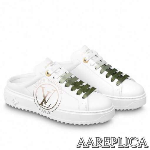 Replica Louis Vuitton Time Out Open Back Sneakers Green