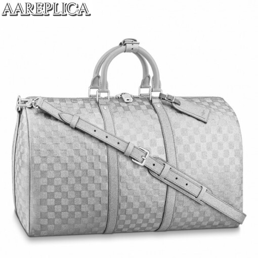 Replica Louis Vuitton Keepall Bandouliere 50B Bag Glitter Leather N58041 7