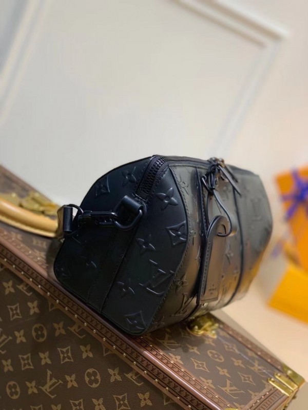 Replica Louis Vuitton City Keepall Bag In Monogram Seal Leather