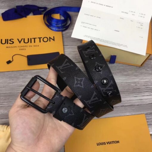 Replica Louis Vuitton Voyager 35mm Belt Monogram Eclipse M0043T 7