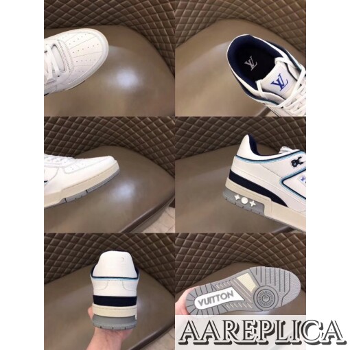Replica Louis Vuitton LV Trainer Sneakers In White Leather 8