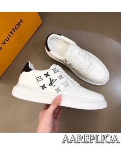 Replica Louis Vuitton White/Black Beverly Hills Sneakers 2