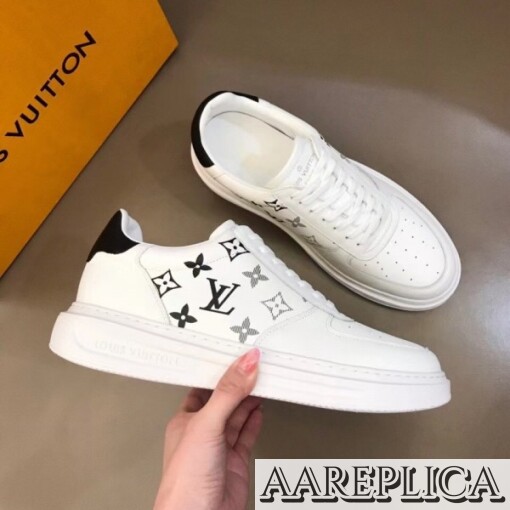 Replica Louis Vuitton White/Black Beverly Hills Sneakers 2