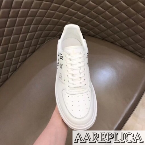 Replica Louis Vuitton White/Black Beverly Hills Sneakers 4