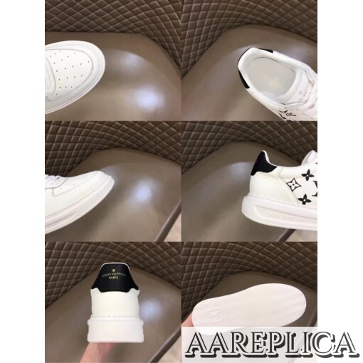 Replica Louis Vuitton White/Black Beverly Hills Sneakers 5
