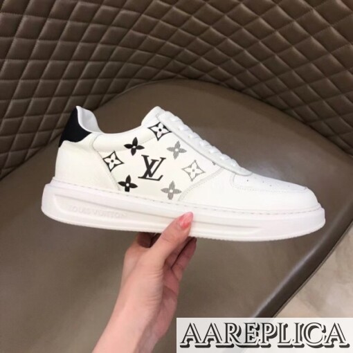 Replica Louis Vuitton White/Black Beverly Hills Sneakers 7