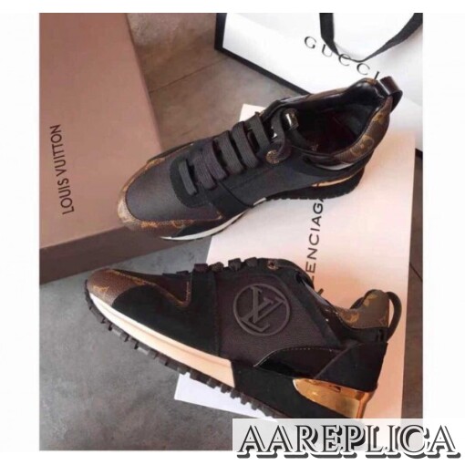 Replica Louis Vuitton Women Black Run Away Sneaker 2