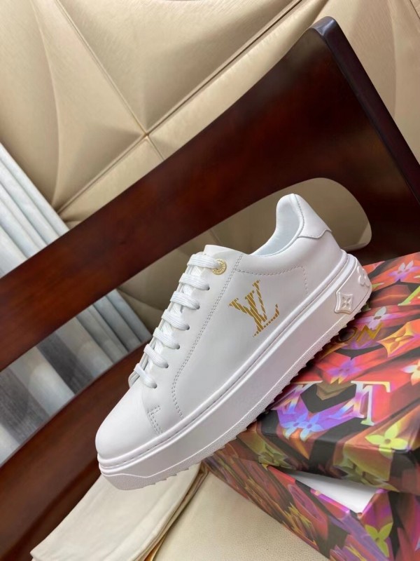 Replica Louis Vuitton Time Out Sneakers with Gold-glitter