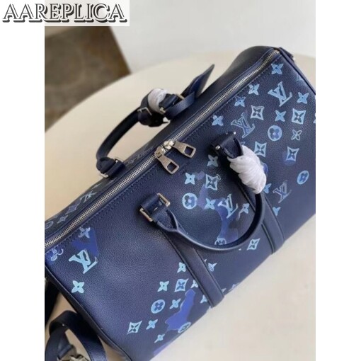 Replica Louis Vuitton Keepall Bandouliere 40 Ink Watercolor Leather M57845 5