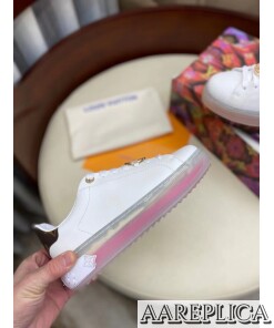 Replica Louis Vuitton Time Out Sneakers With Pink Transparent Rubber 2