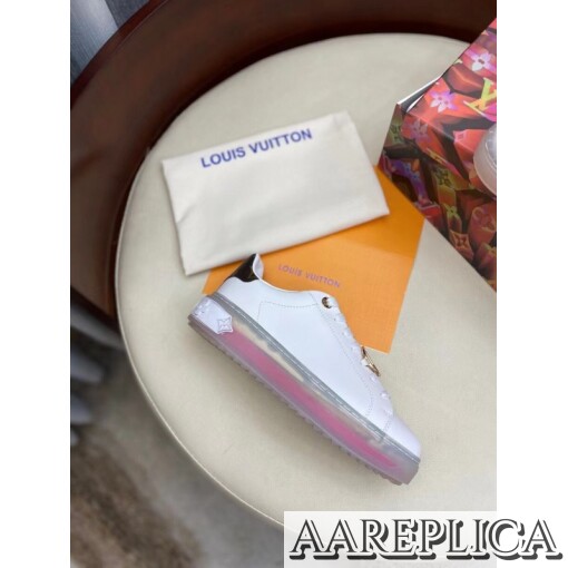 Replica Louis Vuitton Time Out Sneakers With Pink Transparent Rubber 6