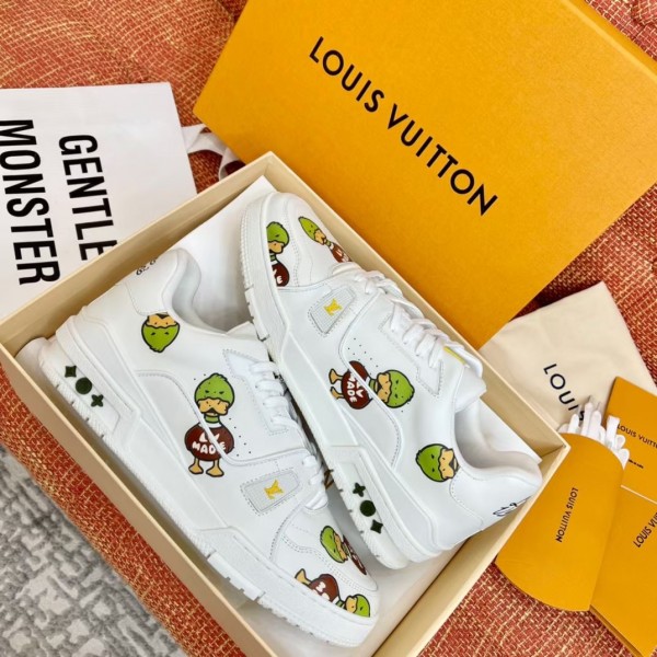 Louis Vuitton, Shoes, New With Box Louis Vuitton Lv Trainer Sneaker Nigo  Duck Us Mens Size 8 Uk 75