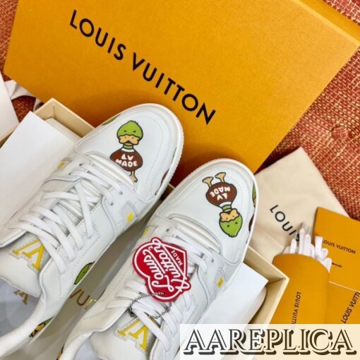 Replica Louis Vuitton LV Trainer Sneakers with Duck Motif 8
