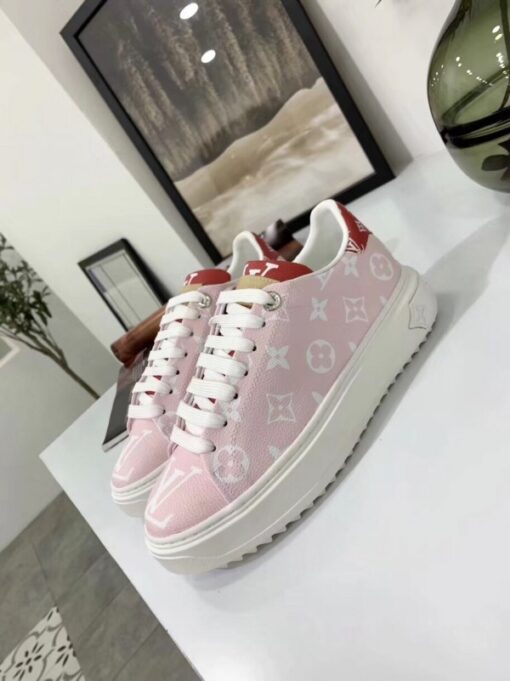 Replica Louis Vuitton Rose/Rouge Time Out Sneaker 2