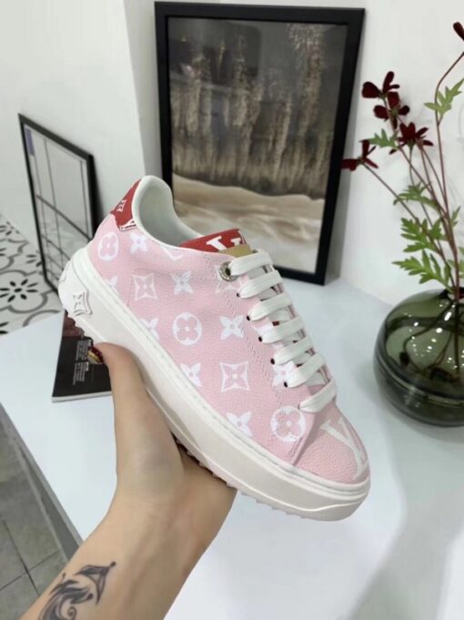 Replica Louis Vuitton Rose/Rouge Time Out Sneaker 5