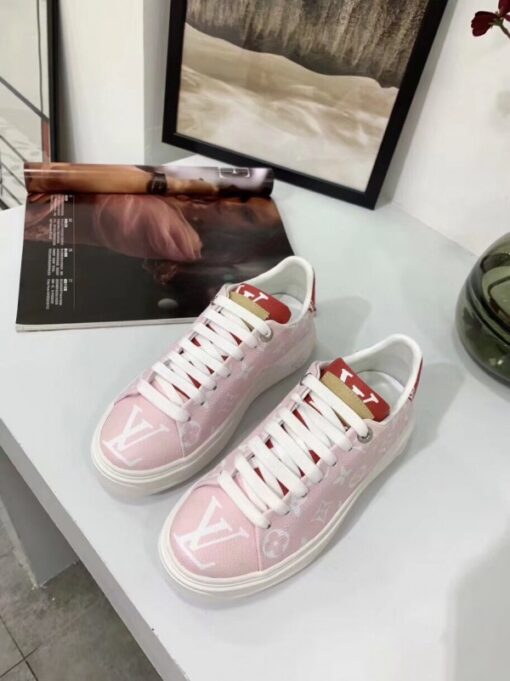 Replica Louis Vuitton Rose/Rouge Time Out Sneaker 6