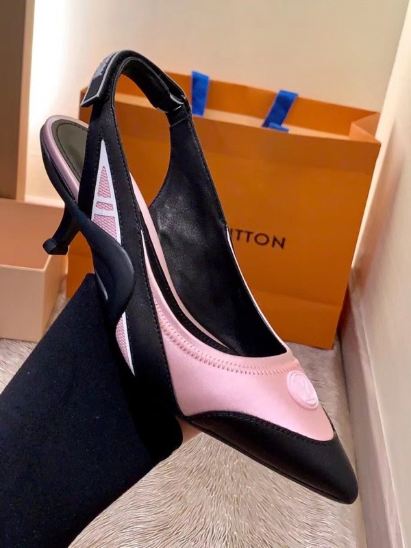 Replica Louis Vuitton Archlight Slingback Pumps In Pink Satin for