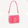 Replica Louis Vuitton MINI DAUPHINE Bag Fluo Pink M20747