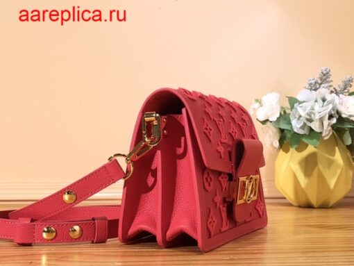 Replica Louis Vuitton MINI DAUPHINE Bag Fluo Pink M20747 2