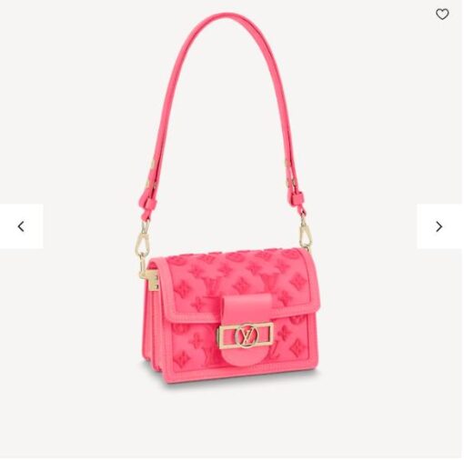 Replica Louis Vuitton MINI DAUPHINE Bag Fluo Pink M20747