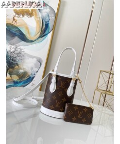 Replica Louis Vuitton NANO BUCKET Bag Monogram Coated Canvas M81489 2