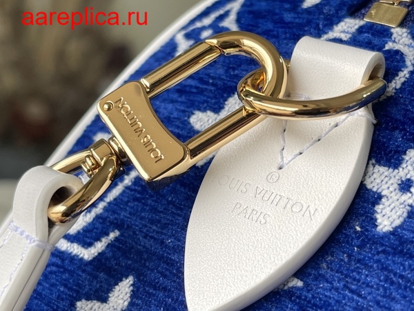 Replica Louis Vuitton SPEEDY BANDOULIERE 20 Bag Blue M20751 7