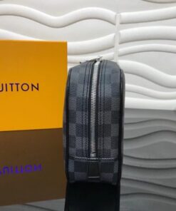 Replica Louis Vuitton Toilet Pouch GM Damier Graphite N47521 2