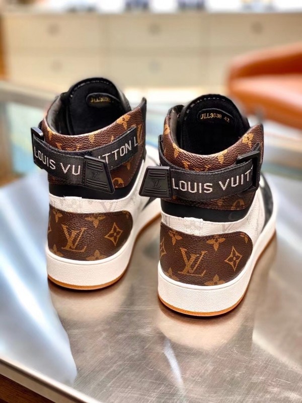 Louis Vuitton Tri color Monogram Canvas Rivoli Sneaker Boot Size