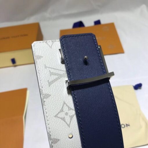 Replica Louis Vuitton White LV Initiales 40mm Belt Monogram M0162U 3