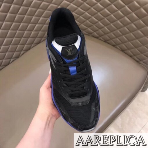 Replica Louis Vuitton Blue/Black LV Trail Sneakers 7
