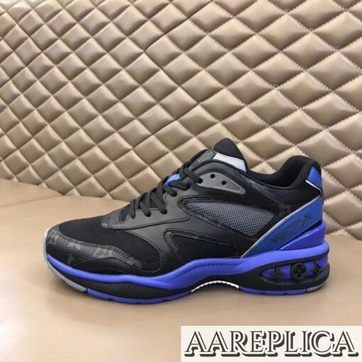 Replica Louis Vuitton Blue/Black LV Trail Sneakers 8